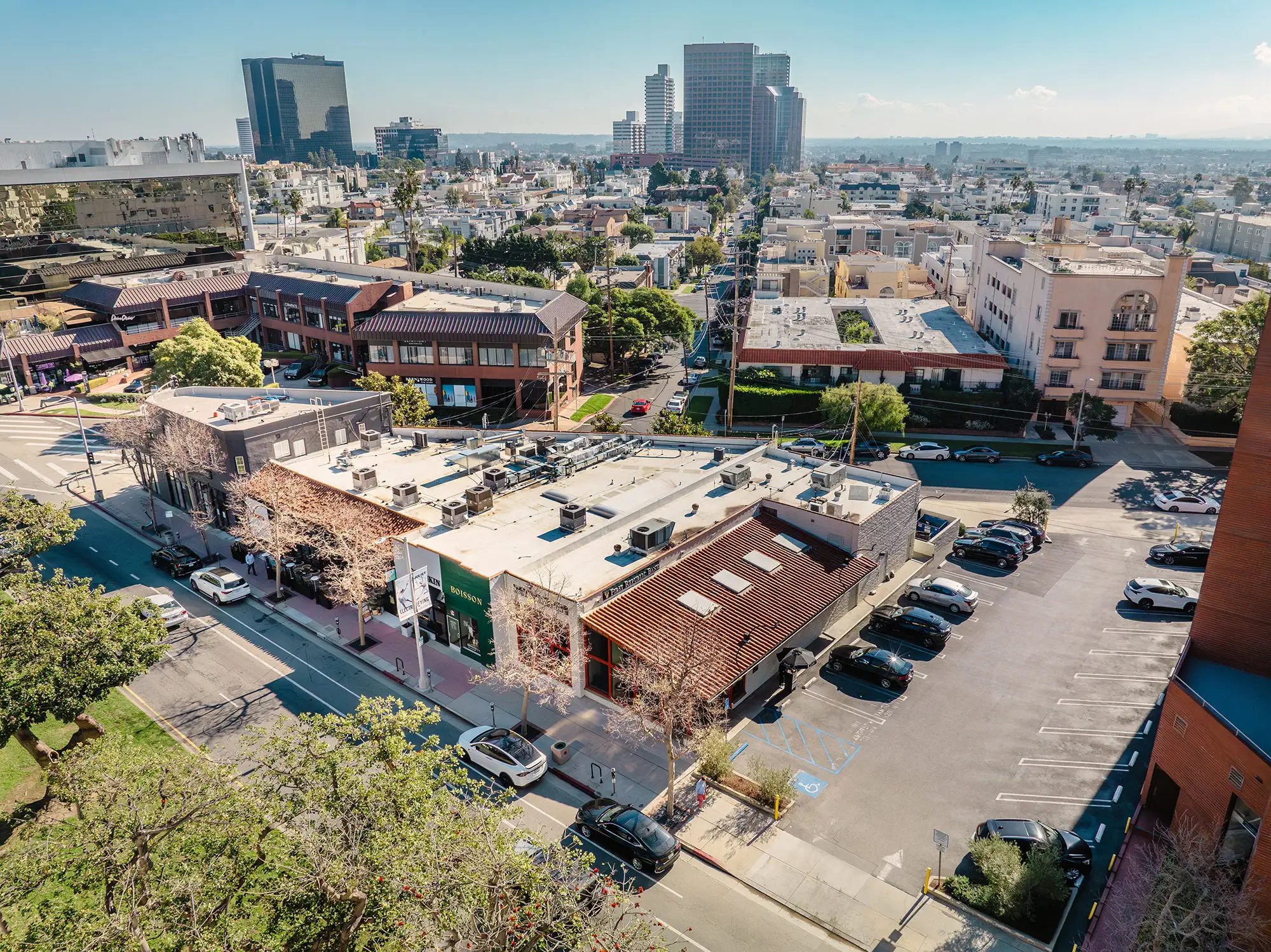  San Vicente Blvd Drone  GPI Companies Real Estate