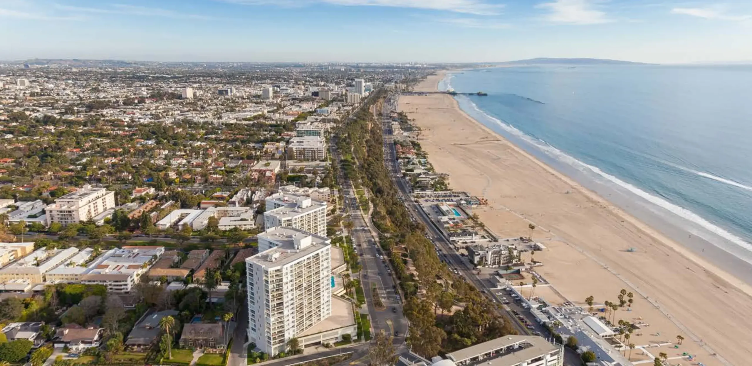 santa monica drone photo