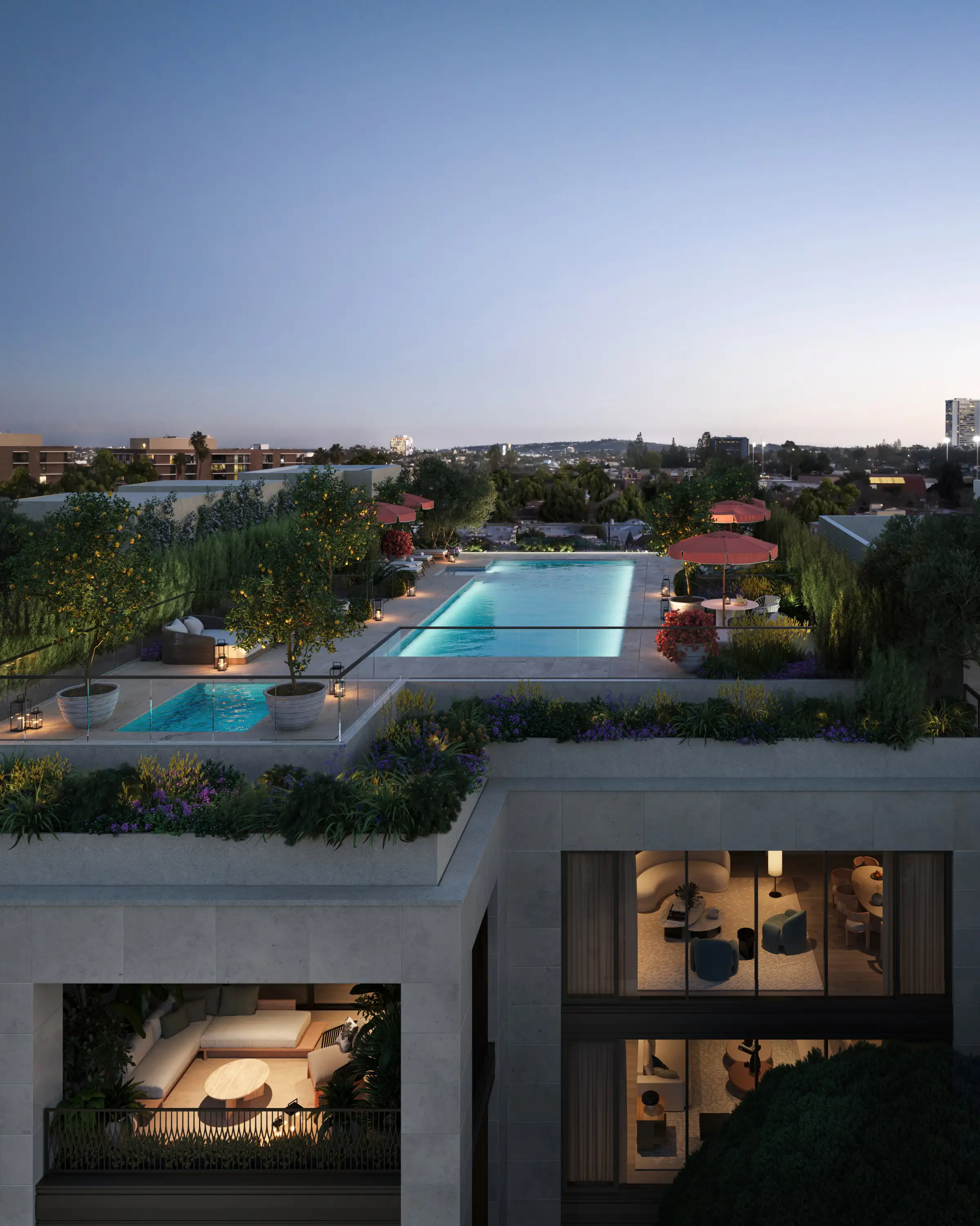 Rosewood Residences Beverly HillsEXTHummingbird Pool   Development - GPI Companies